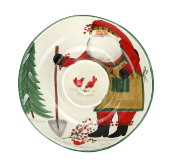 Vietri Old St. Nick Chip and Dip